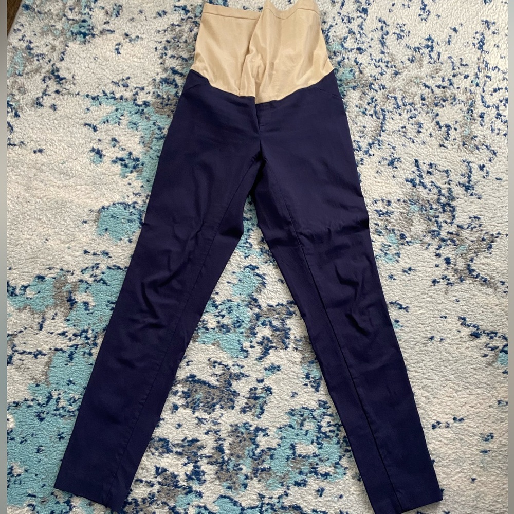 Motherhood Maternity Blue Work Trousers / Pants